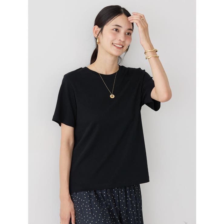 キレイcottonクルーネックカットプルオーバー[品番：EHEW0043839 