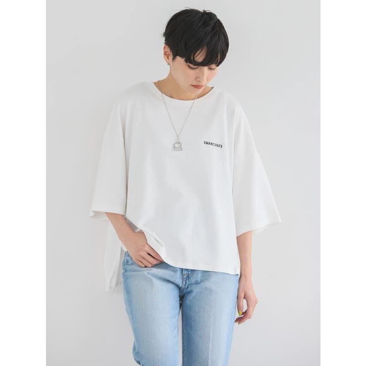 オフホワイト | バックギャザーロゴカットプルオーバー | AMERICAN HOLIC