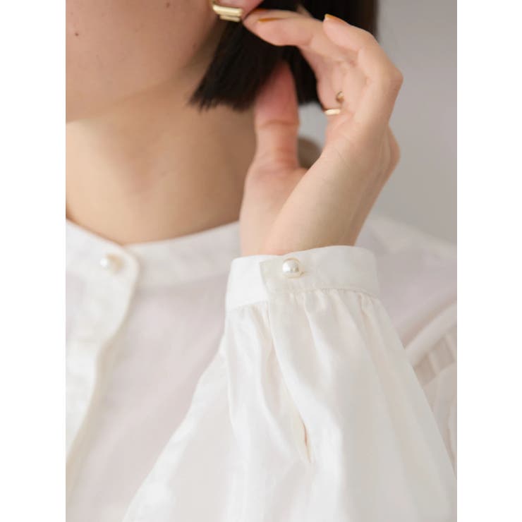 バンドカラーブラウス[品番：EHEW0043399]｜AMERICAN HOLIC