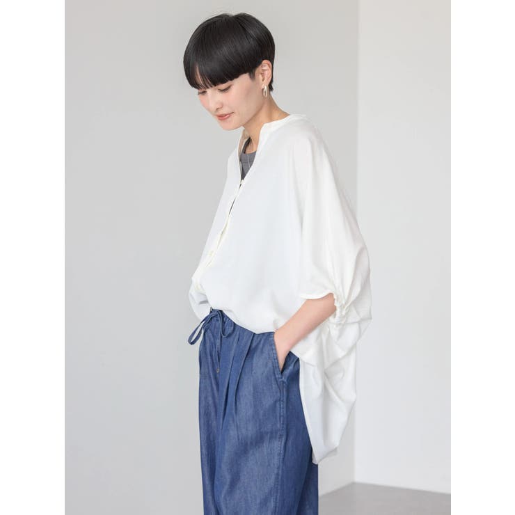 接触冷感+UVカット ギャザースリーブブラウス[品番：EHEW0044418]｜AMERICAN  HOLIC（アメリカンホリック）のレディースファッション通販｜SHOPLIST（ショップリスト）