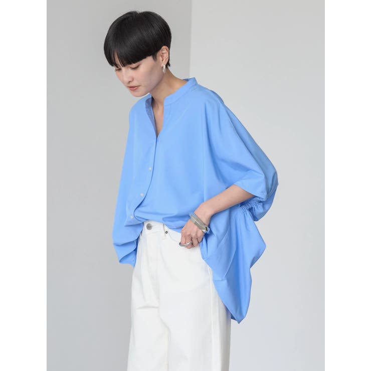 emic:etic エミックエティック 麻100%ギャザーブラウス リネン emic:etic エミックエティック 麻100%ギャザーブラウス リネン