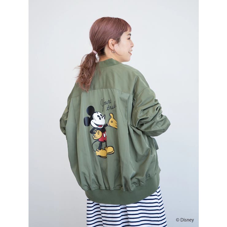 正規品販売 バックプリントリブブルゾン Mickey その他アウター ジャケット Artpotteryblog Com