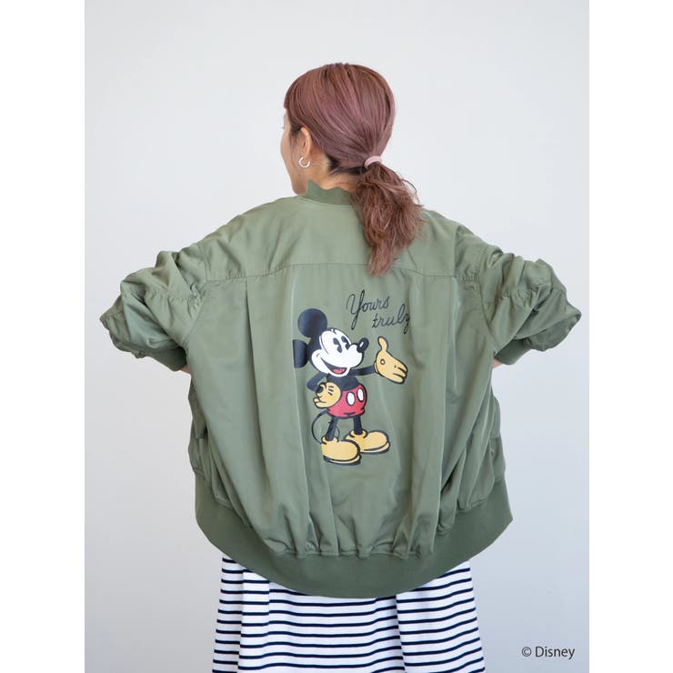 正規品販売 バックプリントリブブルゾン Mickey その他アウター ジャケット Artpotteryblog Com