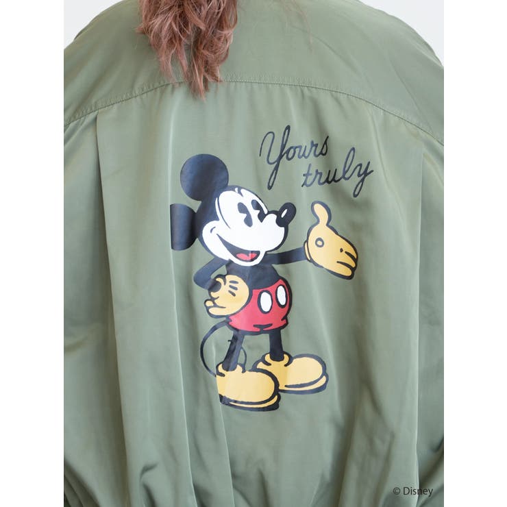 正規品販売 バックプリントリブブルゾン Mickey その他アウター ジャケット Artpotteryblog Com
