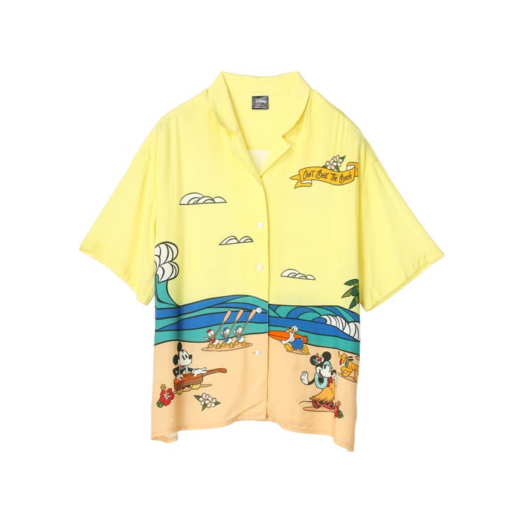 パネル柄アロハオープンカラーシャツ/Disney[品番：EHEW0040488