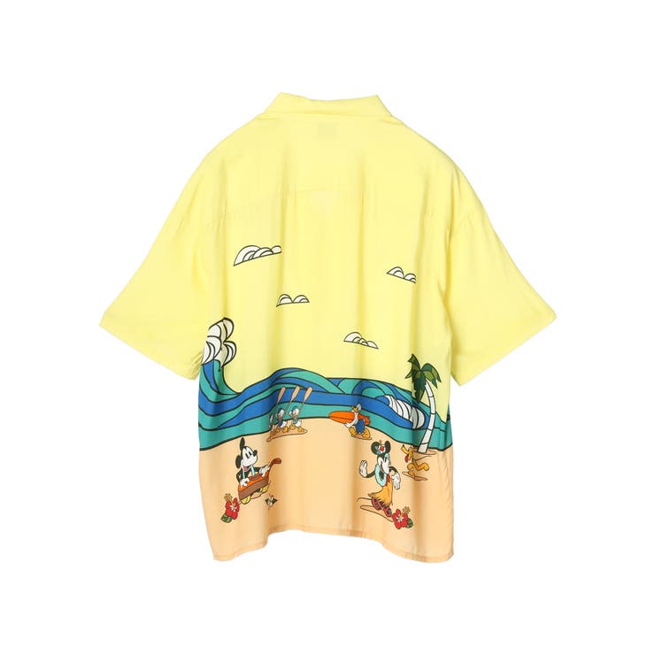 パネル柄アロハオープンカラーシャツ/Disney[品番：EHEW0040488
