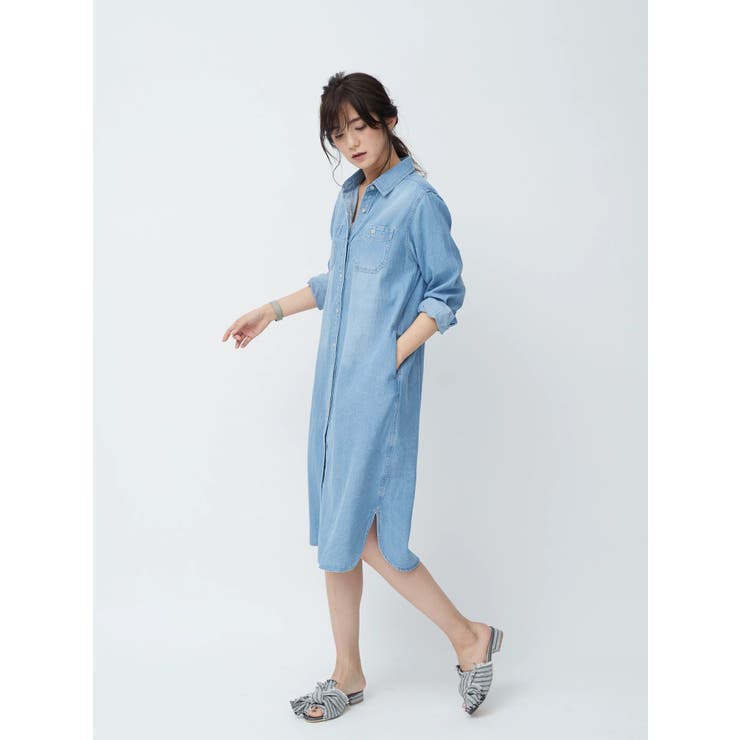 数量限定セール  デニムシャツワンピース[品番：KOEW0004316]｜koe（コエ）の Lサイズ