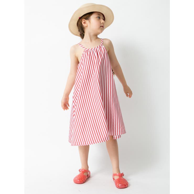 ストライプキャミソールワンピース 品番 Koew Koe コエ のキッズファッション通販 Shoplist ショップリスト