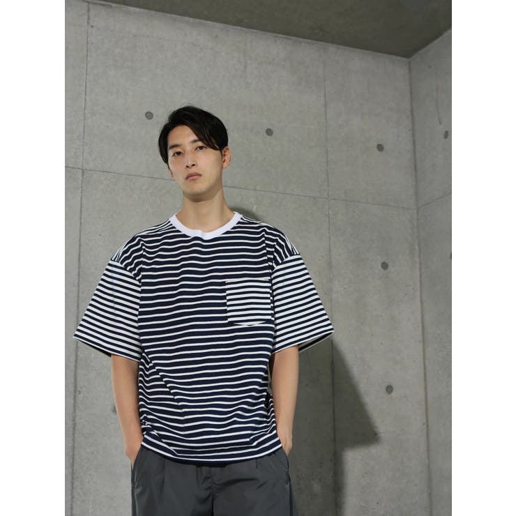 コンビボーダー半袖クルーネックTシャツ[品番：KOEW0017345]｜koe（コエ）のメンズファッション通販｜SHOPLIST（ショップリスト）