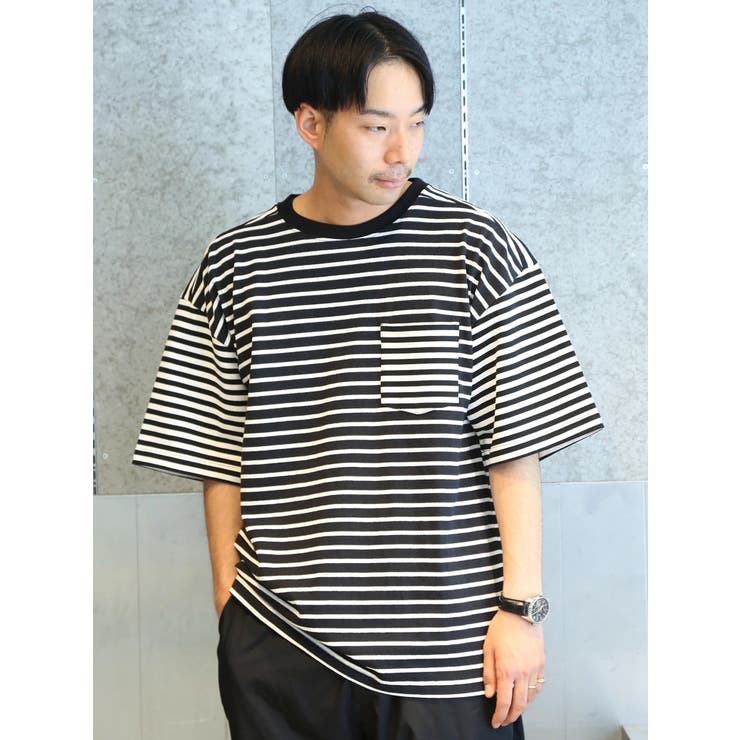 コンビボーダー半袖クルーネックTシャツ[品番：KOEW0017345]｜koe（コエ）のメンズファッション通販｜SHOPLIST（ショップリスト）