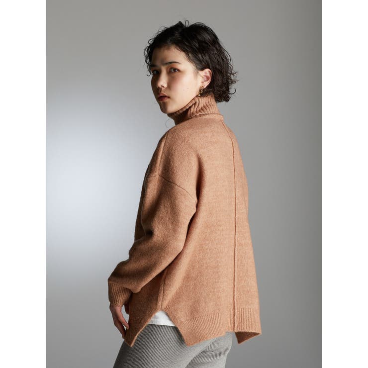 キャメル | リラックスタートルニットプルオーバー | koe