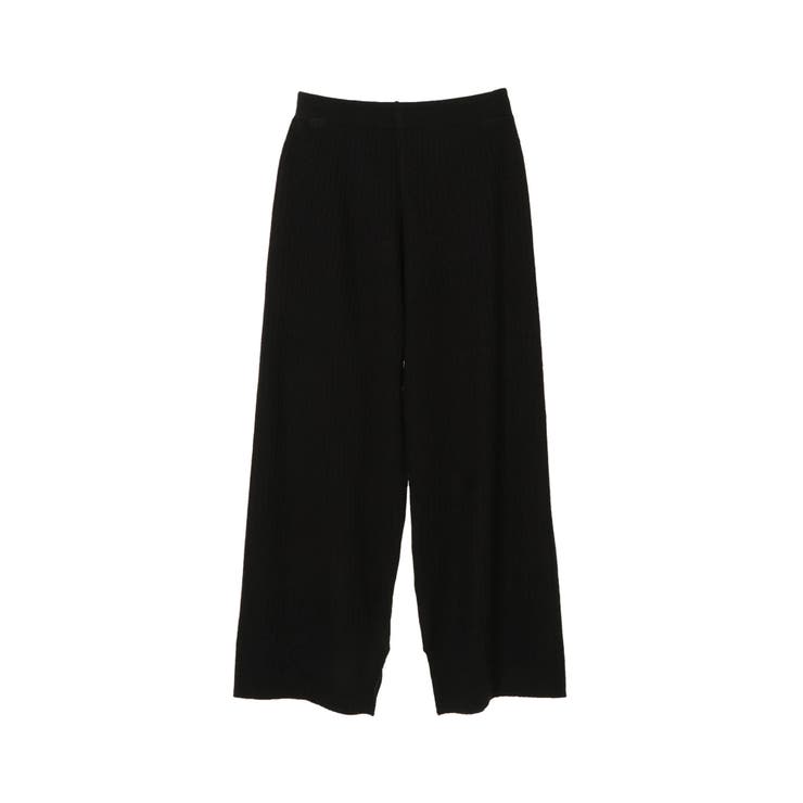 ブラック | ニットリブワイドパンツ | koe