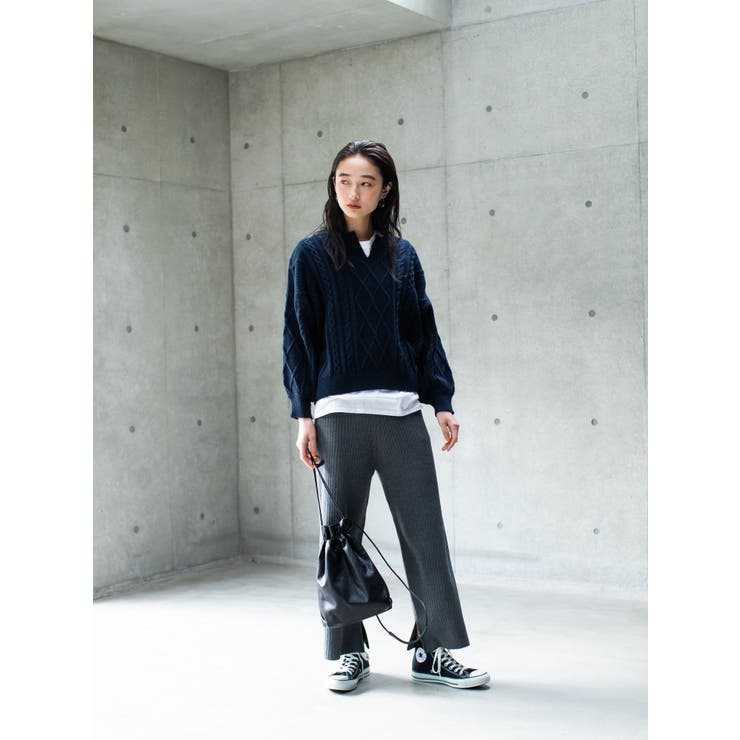 ニットリブワイドパンツ | koe | 詳細画像12