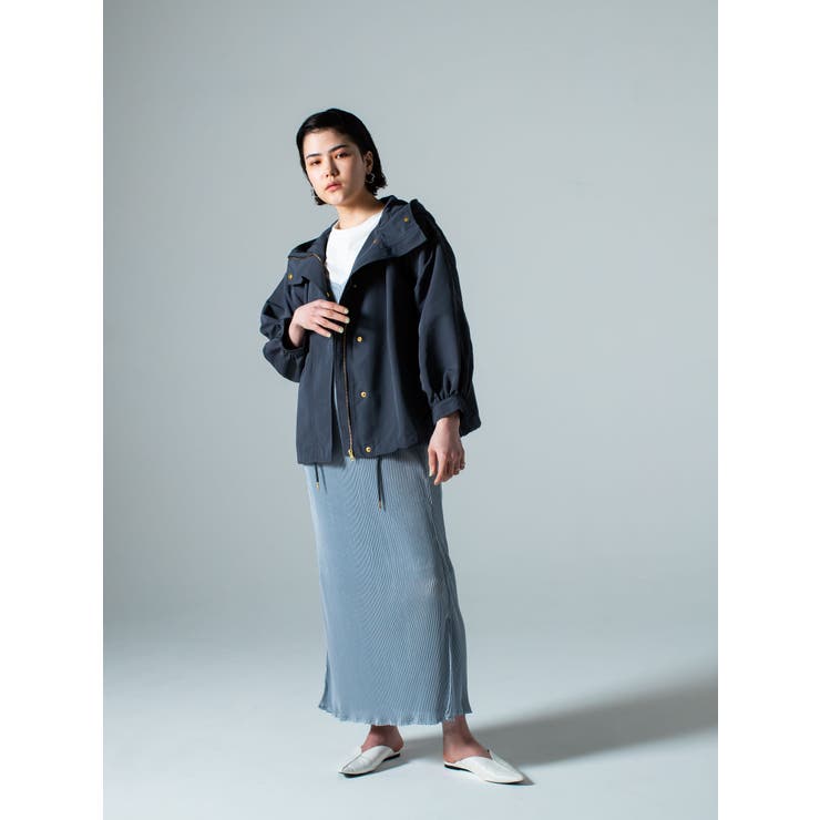 koe 袖ボリュームマウンテンパーカー F ネイビー koe 袖ボリュームマウンテンパーカー F ネイビー