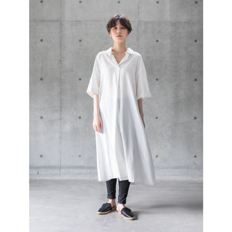スキッパー半袖シャツワンピース 品番 Koew Koe コエ のレディースファッション通販 Shoplist ショップリスト