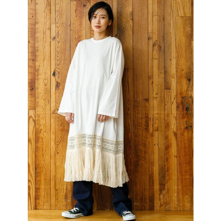 フリンジレース天竺ワンピース 品番 Koew Koe コエ のレディースファッション通販 毎日送料無料 Shoplist ショップリスト