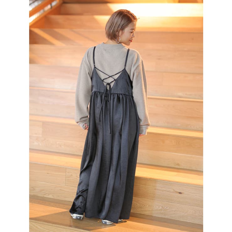 サテンバッククロスキャミワンピース 品番 Koew Koe コエ のレディースファッション通販 Shoplist ショップリスト