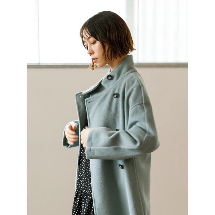 ライトニットビーバースタンドコート[品番：KOEW0031721]｜koe