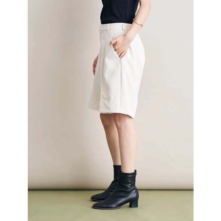 ビアズリー ピンタックショーツ　ショートパンツ 脇丈ピンタックショートパンツ[品番：KOEW0033256]｜koe（コエ