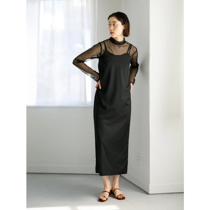 &g'aime】シアーパイピングワンピース[品番：KOEW0033267]｜koe