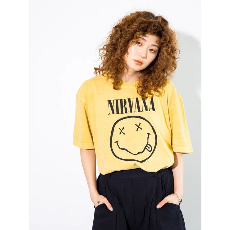kao イエナ　アールジュビリーTシャツ　ブラウン　ニルヴァーナTシャツ GRS】NIRVANA Tシャツ[品番：KOEW0035545]｜koe（コエ）の
