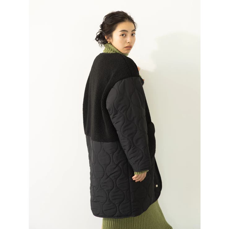ボア切り替えキルティングコート[品番：KOEW0037211]｜koe（コエ）の