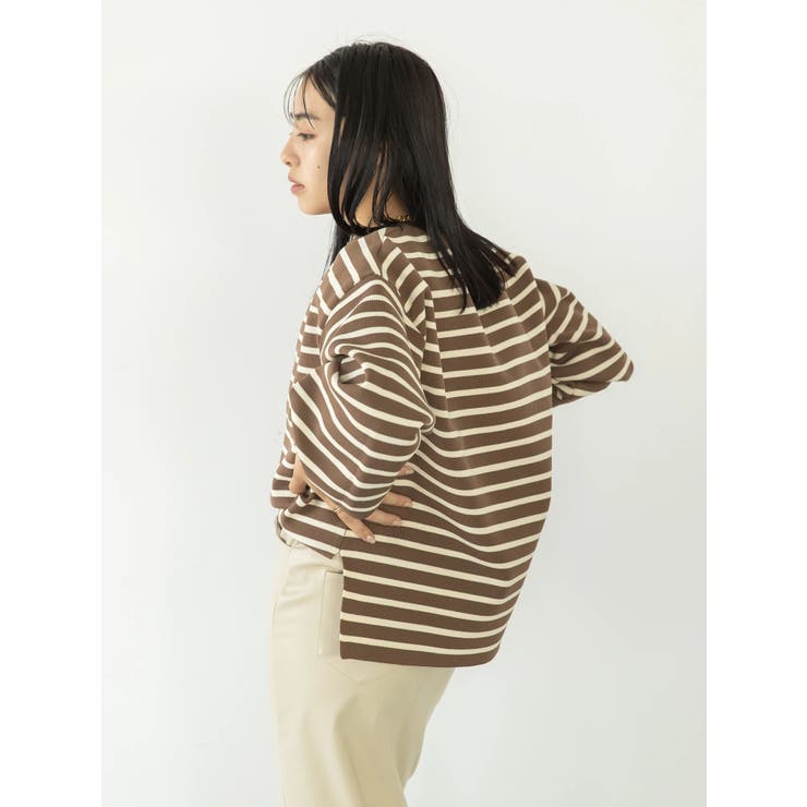 ミラノダンボール深キーネックプルオーバー[品番：KOEW0036438]｜koe