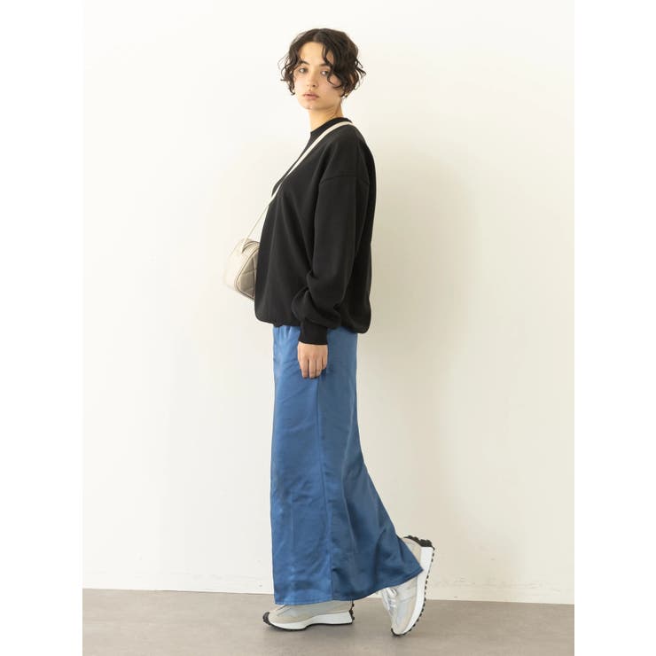 ブルー】【&g'aime】サテンタイトスカート[品番：KOEW0037511]｜koe