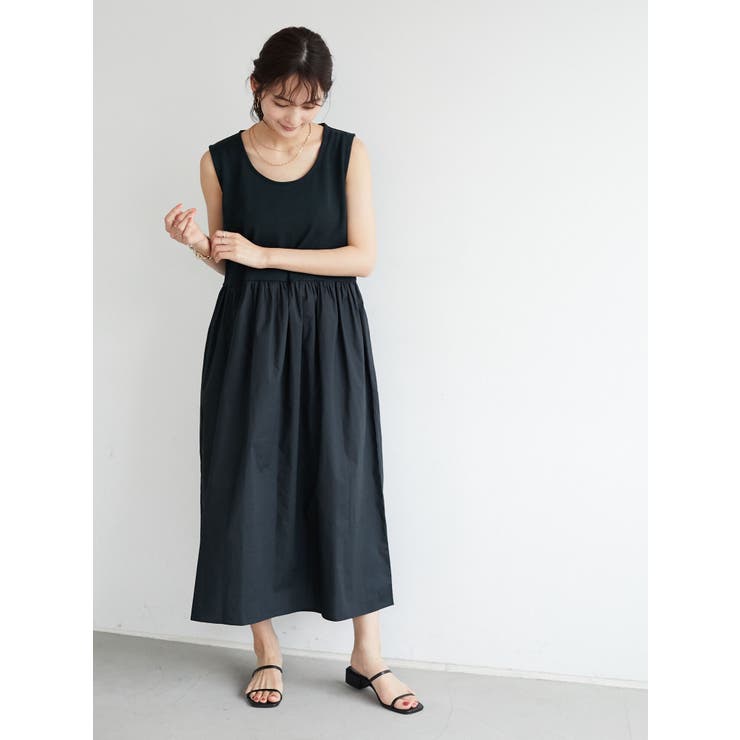 異素材コンビネーションスリーブレスワンピース 品番 Ehew Craft Standard Boutique クラフト スタンダード ブティック のレディースファッション通販 Shoplist ショップリスト