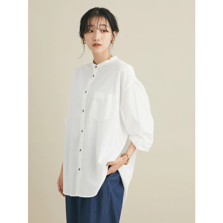 シンプルバンドカラーBIGシャツ[品番：EHEW0035811]｜CRAFT STANDARD BOUTIQUE（クラフト スタンダード  ブティック）のレディースファッション通販｜SHOPLIST（ショップリスト）