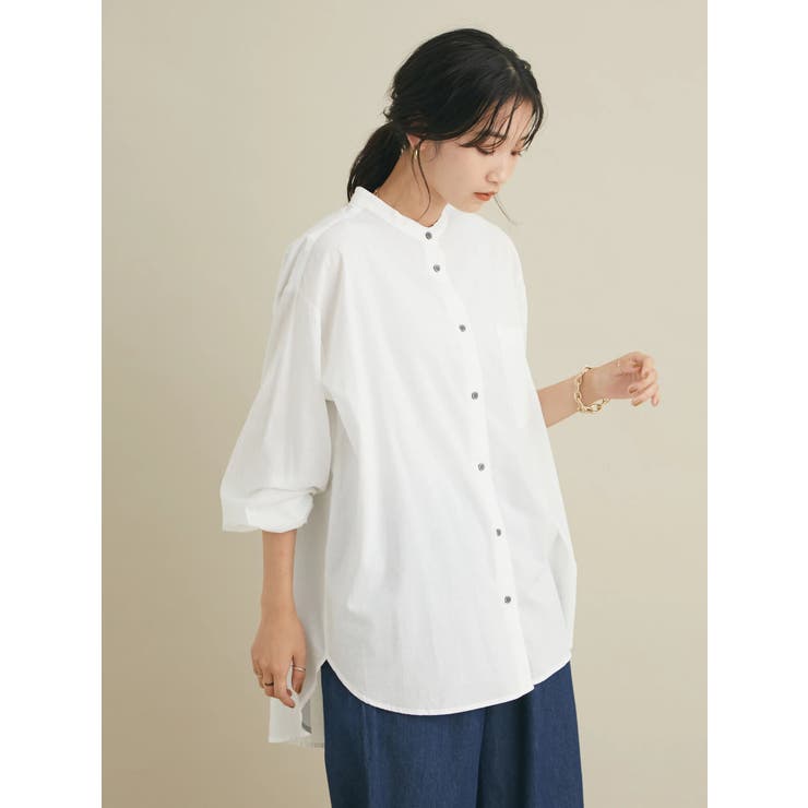 シンプルバンドカラーBIGシャツ[品番：EHEW0035811]｜CRAFT STANDARD BOUTIQUE（クラフト スタンダード  ブティック）のレディースファッション通販｜SHOPLIST（ショップリスト）