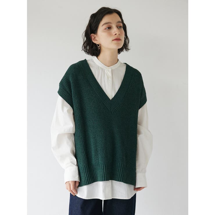 モールニットVネックベスト[品番：EHEW0037582]｜CRAFT STANDARD BOUTIQUE（クラフト スタンダード  ブティック）のレディースファッション通販｜SHOPLIST（ショップリスト）