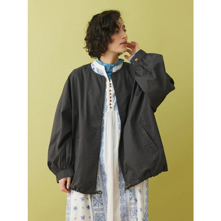 ノーカラーZIPブルゾン[品番：EHEW0037973]｜CRAFT STANDARD BOUTIQUE