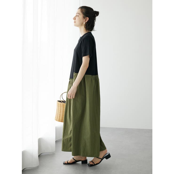 布帛切替アシメギャザーワンピース[品番：EHEW0039227]｜CRAFT