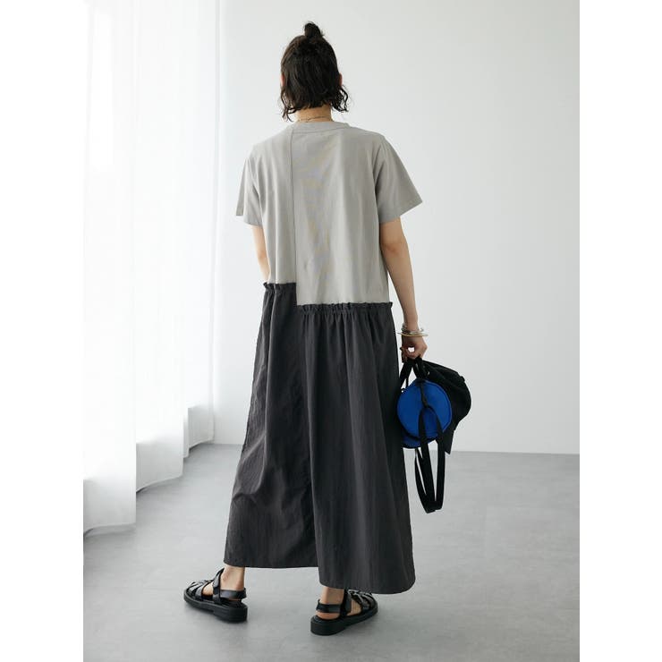 布帛切替アシメギャザーワンピース[品番：EHEW0039227]｜CRAFT