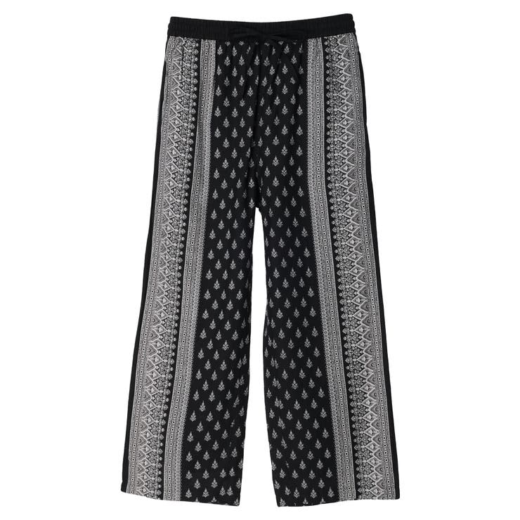 新品 48/マークジェイコブス 総柄 パンツ 黒 コットン＆レーヨン素材 メンズ七分丈クロップドカーゴパンツ ハーフパンツひざ下