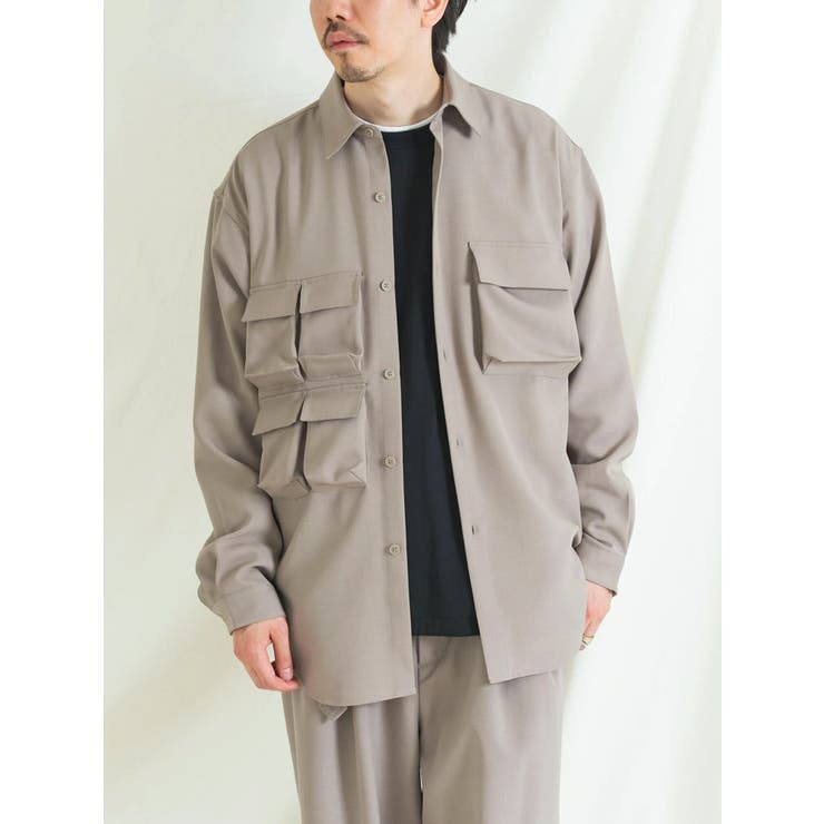 ポリエステルツイルポケッタブルシャツ[品番：EHEW0040576