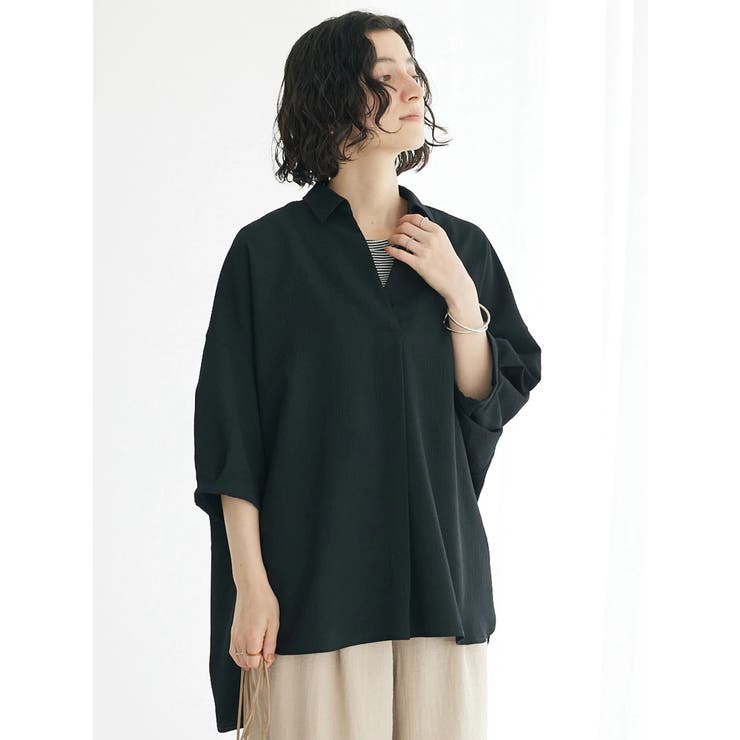 バックタックスキッパーブラウス[品番：EHEW0040331]｜CRAFT STANDARD