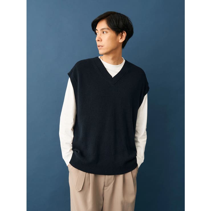 Vネックニットベスト+LS TEE-SET[品番：EHEW0041065]｜CRAFT