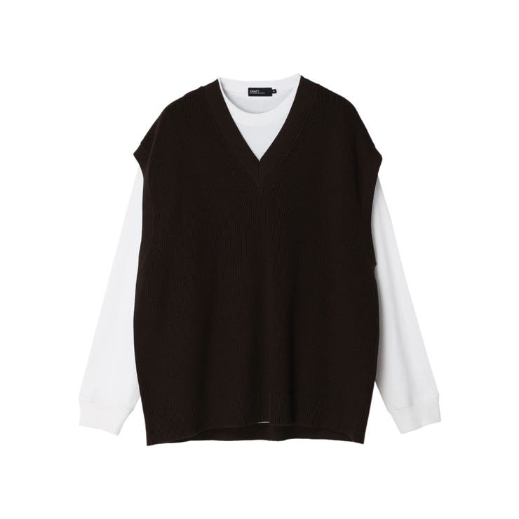 Vネックニットベスト+LS TEE-SET[品番：EHEW0041065]｜CRAFT