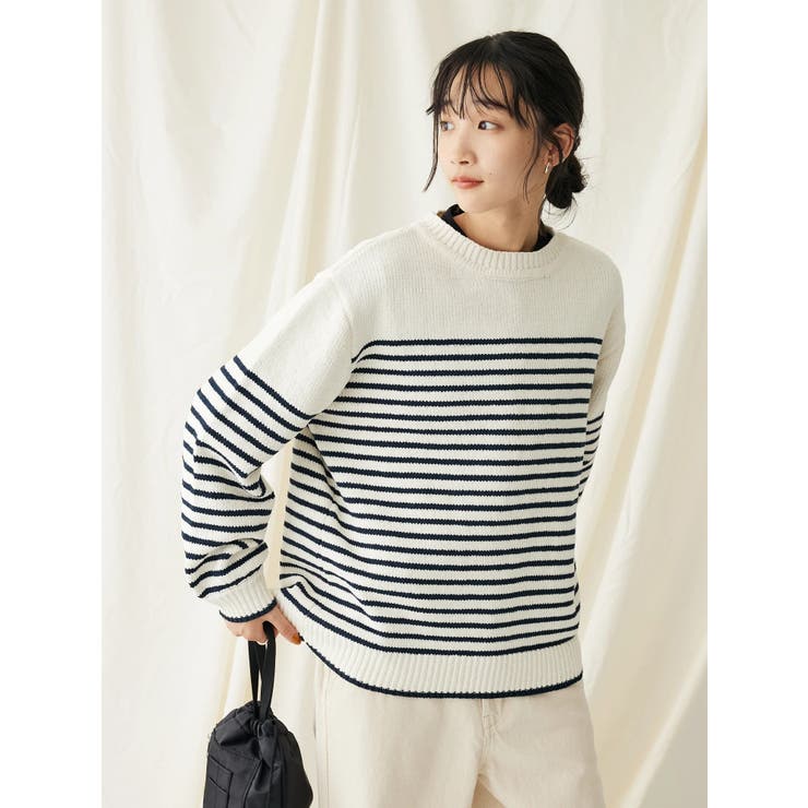 洗えるモールニットボーダープルオーバー[品番：EHEW0041595]｜CRAFT  