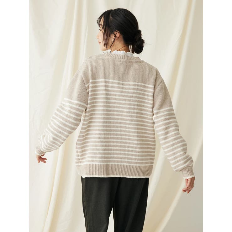 洗えるモールニットボーダープルオーバー[品番：EHEW0041595]｜CRAFT  