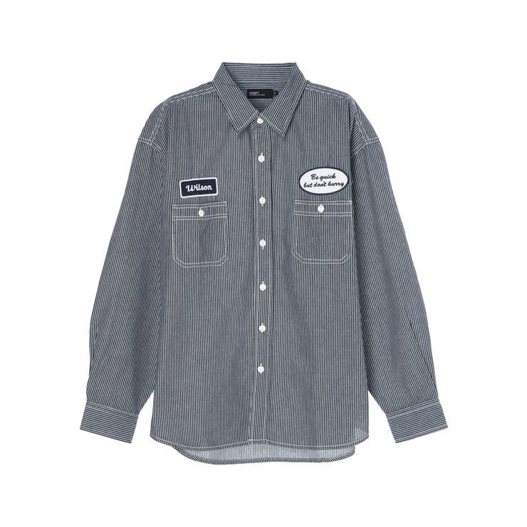 ストライプネイビー | ワッペン付きワークシャツ | CRAFT STANDARD BOUTIQUE