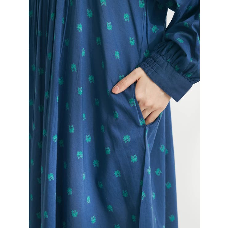 インド綿混キルト切替花柄ワンピース[品番：EHEW0042734]｜CRAFT