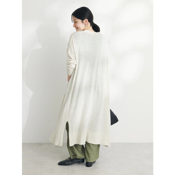 裾スリットロングニットカーディガン[品番：EHEW0043569]｜CRAFT