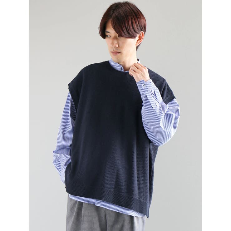 ニットベスト+バンドカラーシャツ-セット1 | CRAFT STANDARD BOUTIQUE | 詳細画像2