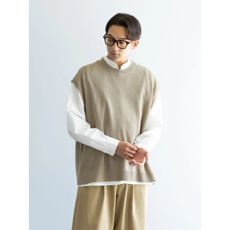 ニットベスト+バンドカラーシャツ-セット2[品番：EHEW0043621]｜CRAFT STANDARD BOUTIQUE（クラフト スタンダード  ブティック）のメンズファッション通販｜SHOPLIST（ショップリスト）