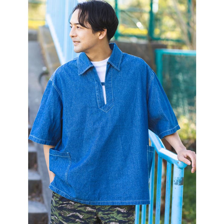 ハーフスリーブデニムスキッパーシャツ[品番：EHEW0044133]｜CRAFT