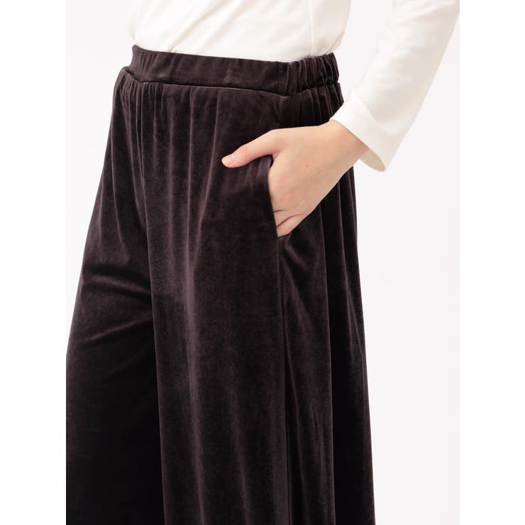 ベロアワイドパンツ | koe | 詳細画像4