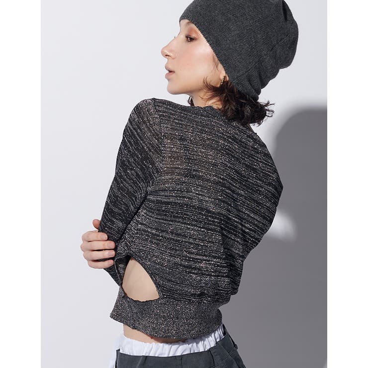 Adoon plain Ladies】ラメシアートップス[品番：KTRW0029427
